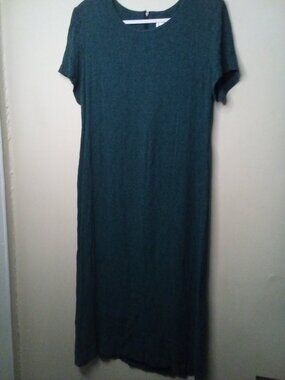 Karin Stevens Dress Women 16 Vintage Short Sleeve Green Black